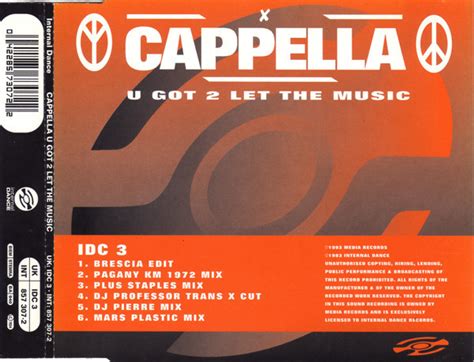 Cappella U Got 2 Let The Music 1993 Cd Discogs