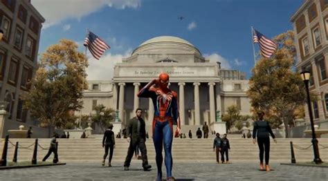 Spotted In The New Spider Man Ps4 Open World Trailer Columbia Is In