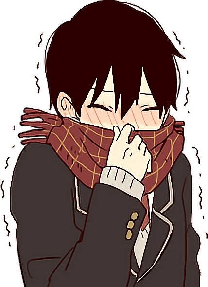Anime Cute Sick Cold Animeboy Sticker By Milkytea