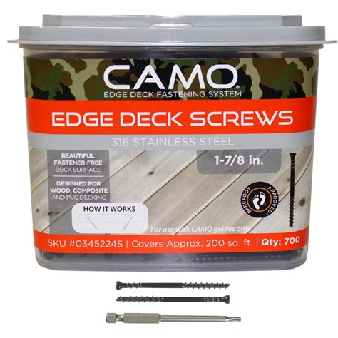 Camo 1 78 In 316 Stainless Steel Trimhead Deck Screw 700 Count