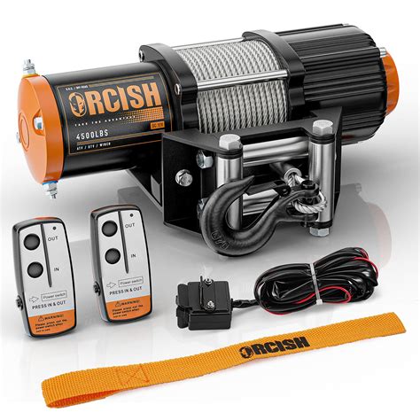 Buy Orcish 12v 4500lbs Electric Steel Cable Atv Winch Kits For Towing