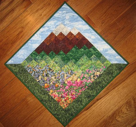I ship worldwide, contact me for shipping cost teal city abstract painting, original heavy textured city wall art, large light blue acrylic downtown painting on. Blue Skies Mountain Diagonal Art Quilt Wall Hanging in ...