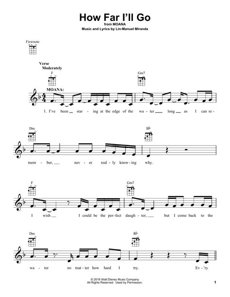 These cookies allow us to count visits, identify traffic sources, and understand how our services are being used so we can measure and improve performance. Moana sheet music. How Far I'll Go by Lin-Manuel Miranda ...