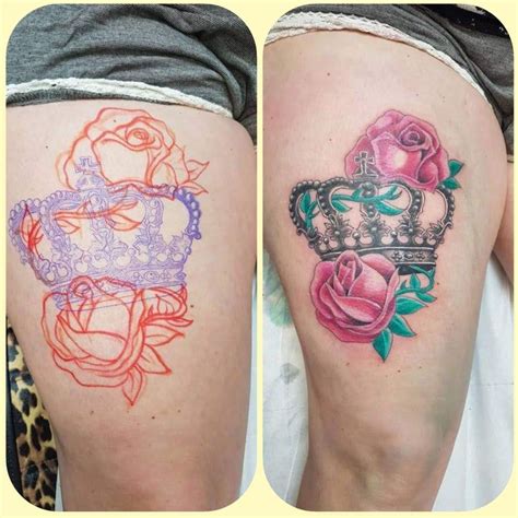 freehand crown rose tattoo by remko de regt tattoos queen tattoo rose tattoo