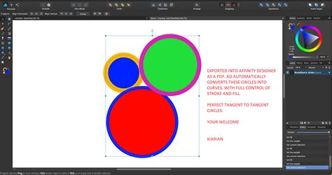 Perfect Tangent To Tangent Circles In Affinity Designer Affinity On