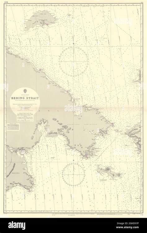 Bering Strait Arctic Ocean Russia Alaska Admiralty Sea Chart 1884
