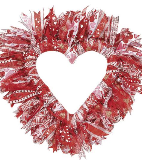 Easy Valentine Ribbon Wreath Valentine Wreath Diy Valentine Day