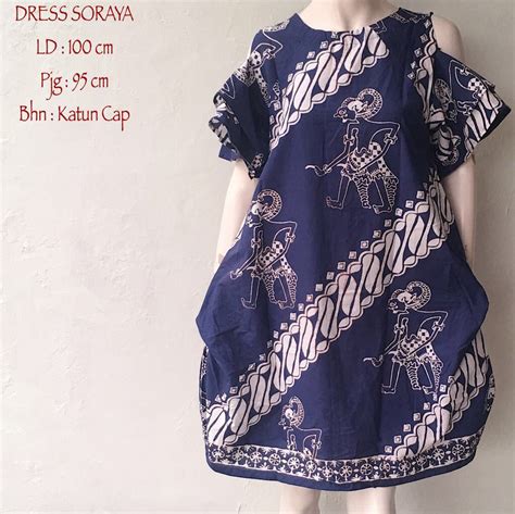 Model Dress Batik Wanita Cantik Dan Modern Seri Soraya Batik Bagoes Solo