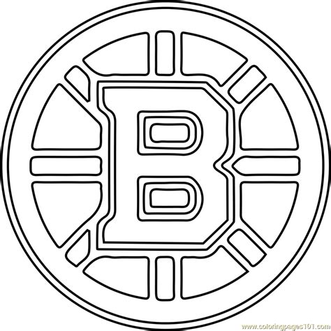 Bruins Logo Coloring Page Coloring Pages