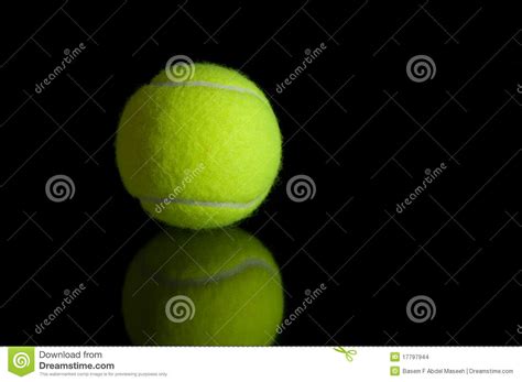 Tennis Ball With Reflection Stock Photo Image Of Isolated Reflection