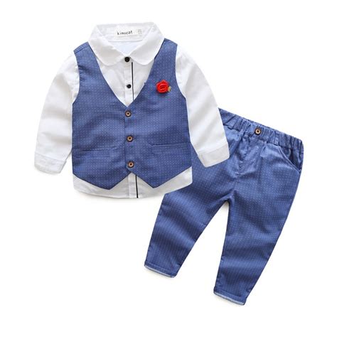2015 Fashion Baby Boy Clothes Sets Gentleman Suit Toddler Boys Clothing