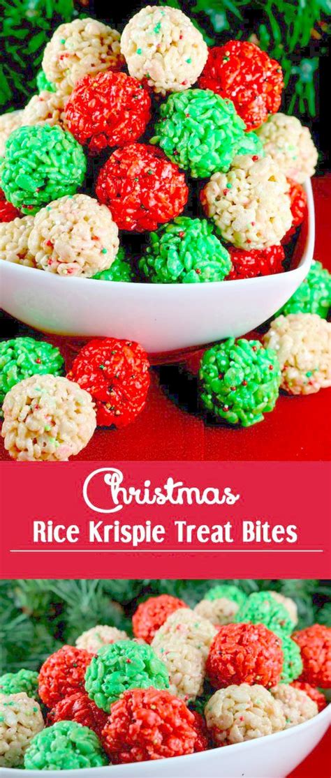 From the slight crunch in a pecan pie, to the sweet filling of a sweet potato pie, you just can't go wrong with one of our favorite christmas pie recipes. Christmas Rice Krispie Treat Bites Recipe - Cook'n is Fun - Food Recipes, Dessert, & Dinner Ideas