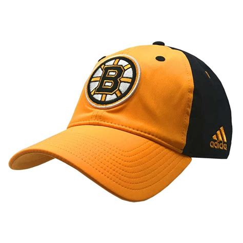 Adidas Mens Boston Bruins Coach Flex Fit Hat Baseball Cap Hnl Hockey