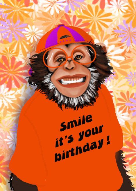 Monkey Birthday Card Sayings Printable Cards