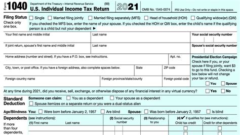 Instructions To File 1040 Form 2022