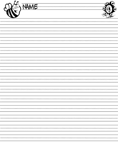 2nd Grade Writing Paper With Lines Printable Handwriting Paper The