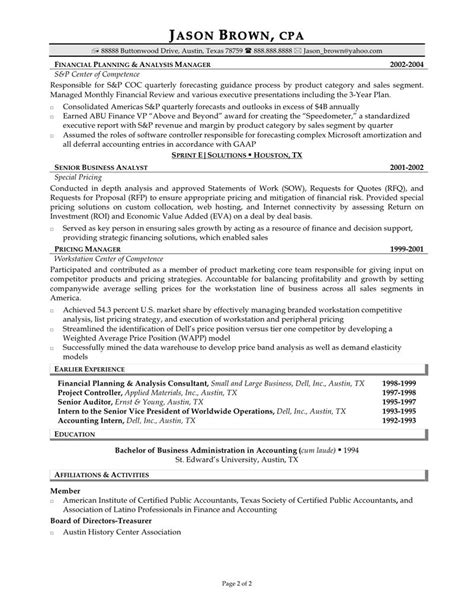 Senior accountant sample resume one. Pin by topresumes on Latest Resume | Latest resume format ...