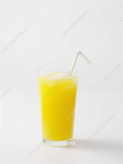 Straw In Glass Of Orange Juice Stock Image F0065269 Science