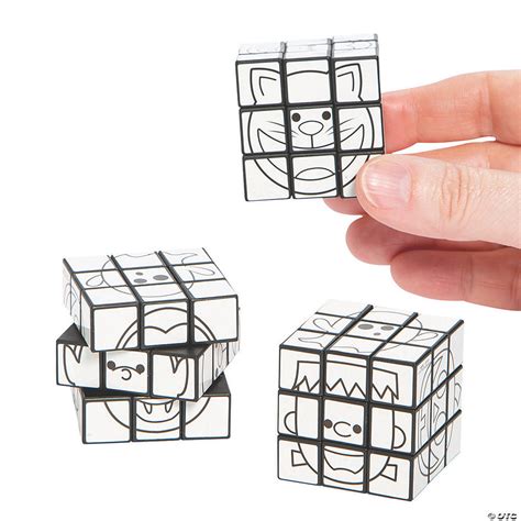 Color Your Own Halloween Mini Puzzle Cubes 12 Pc Oriental Trading