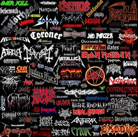 Old School Metal Band Logos Black Metal Art Metal Albums