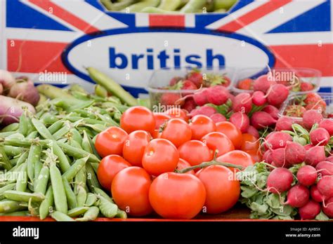 British Vegetables On Market Stall England Uk Stock Photo Alamy