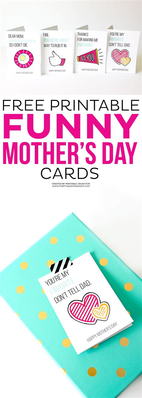 Printable Funny Mothers Day Cards Free