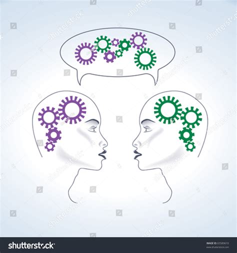 Two Heads Better Than One Stock Vector Royalty Free 65589610