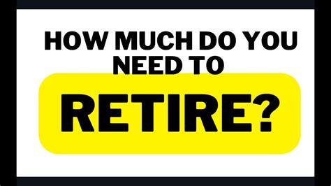 How Much Do You Need To Retire Example Youtube