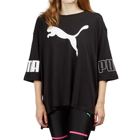 Pair a black puma sporty jacket with some red coloured slim fit joggers, and a pair of black leather shoes to get the perfect outfit for a casual stroll. Puma Womens Modern Sport Logo T-Shirt - Cotton Black