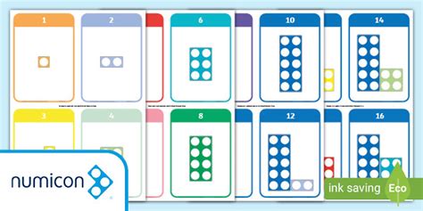 Numicon Shapes And Numbers To 20 Flashcards Teacher Made