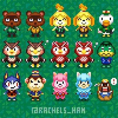 Pixelling Some Animal Crossing Npcs For My Pixel Ac Town 🌱 Drawn In