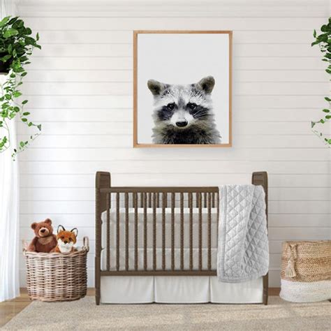 Raccoon Print Nursery Decor Nursery Wall Art Digital Download Large