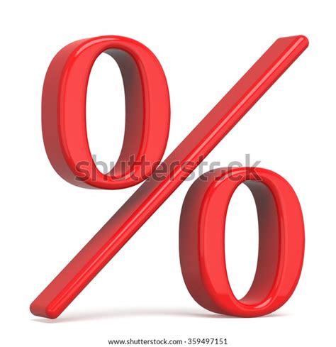 3d Red Percent Sign Isolated On Stock Illustration 359497151 Shutterstock