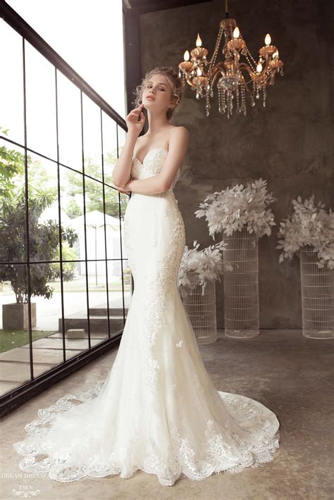 Lace Strapless Mermaid Wedding Dress (#Camille) | Strapless wedding dress mermaid, Strapless ...