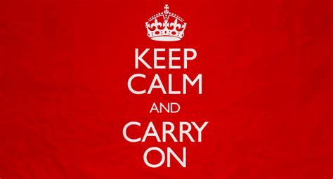 Keep Calm And Carry On Elegant English