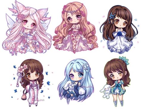 C Teeny Tiny Chibi Batch 05 By Kiraselixir Chibi Girl Drawings Cute