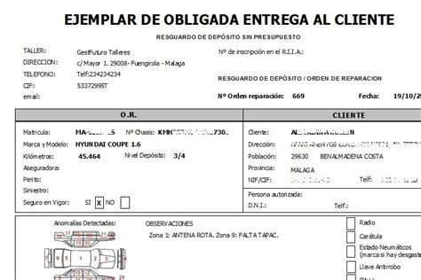 Obligaciones Del Taller El Presupuesto Y El Resguardo De Depósito