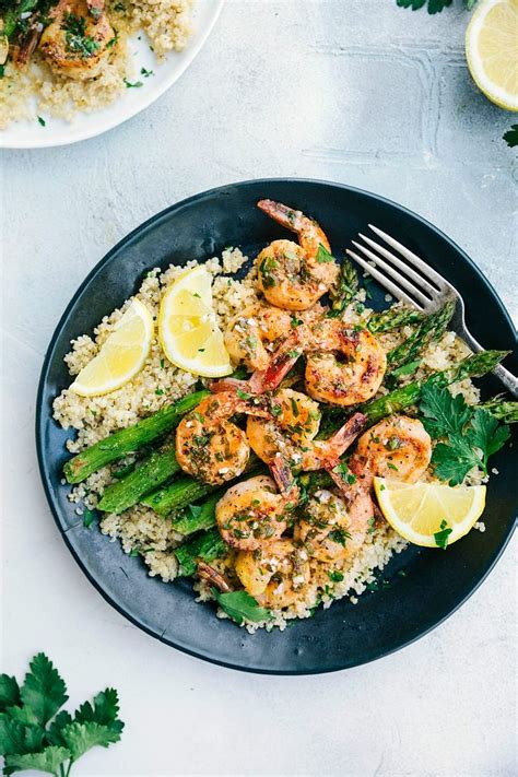 When i saw the man's recipe for black garlic shrimp with roasted asparagus, i thought, hmm, that looks gooood. 20-minute easy skillet herbed lemon garlic shrimp with ...