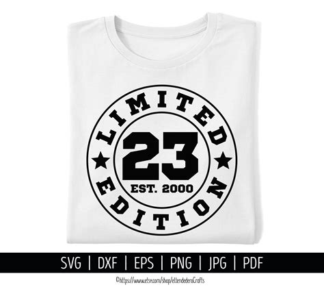 23rd Birthday Svg Twenty Three Est 2000 Shirt For Cutting Etsy