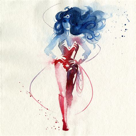 Watercolor Superheroes Made Of Big Color Splashes