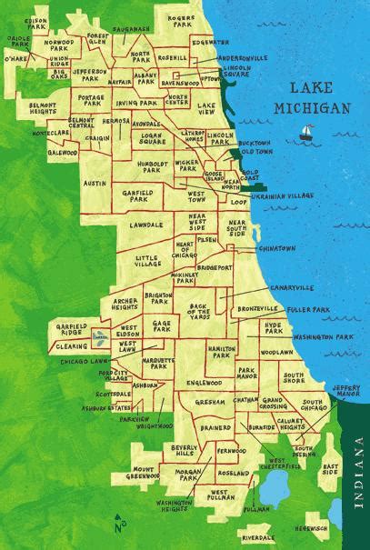 Map Of Chicago Neighborhoods Chicago Neighborhoods Chicago Travel Hot