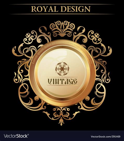 Vintage Royal Design Element Royalty Free Vector Image