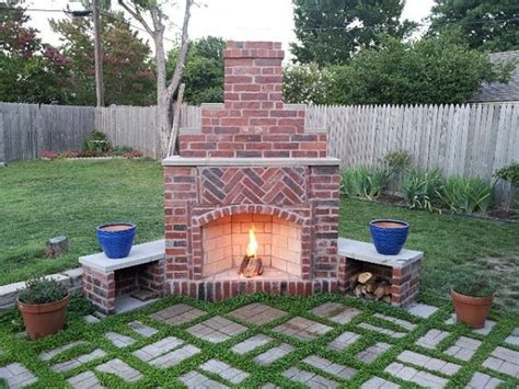 Small Outdoor Brick Fireplaces Related Post From Diy Outdoor