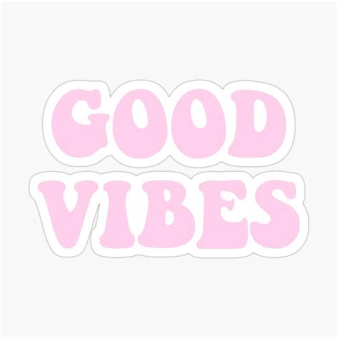 Good Vibes Light Pink Sticker By Lilcocostickers Pastel Pink
