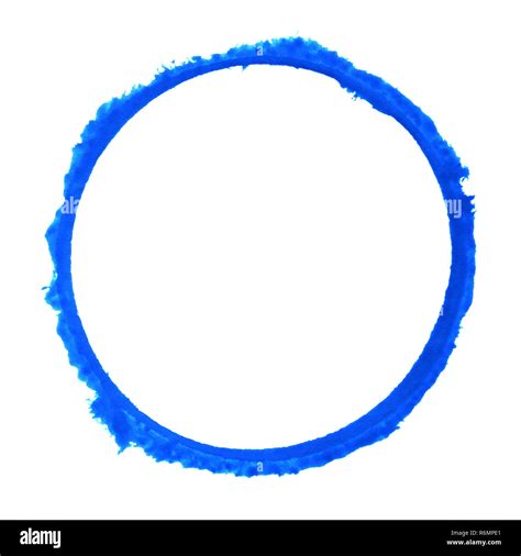 Painted Blue Brush Circle Stock Photo Alamy