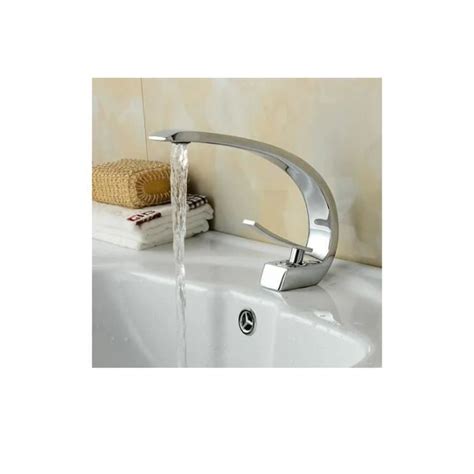 Auralum Design Robinet De Lavabo Cascade Mitigeur En Laiton Chrom Pour