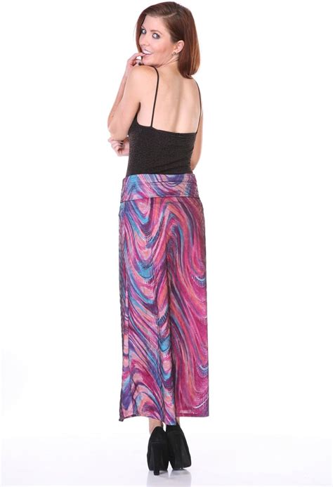 Stanzino Sexy Made In Usa Casual Stretch Fold Over Long Maxi Skirt At