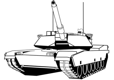 Tank Abrams M1 Clipart Battle Clip Main Vector Tanks Domain Military