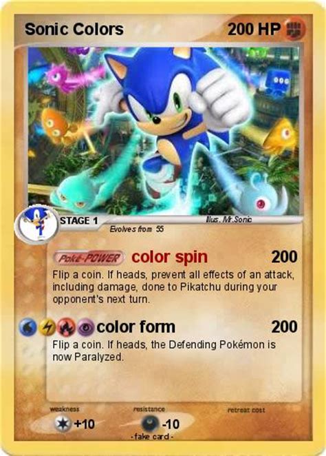 Jump to navigationjump to search. Pokémon Sonic Colors 16 16 - color spin - My Pokemon Card