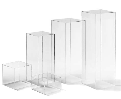 Clear Acrylic Pedestals Plexiglass Pedestals Plastic Pedestals Etsy